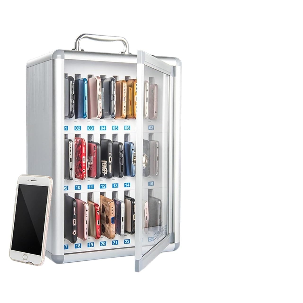 Armoire de rangement téléphone portable aluminium 48 fentes pour stopper les vols en classe