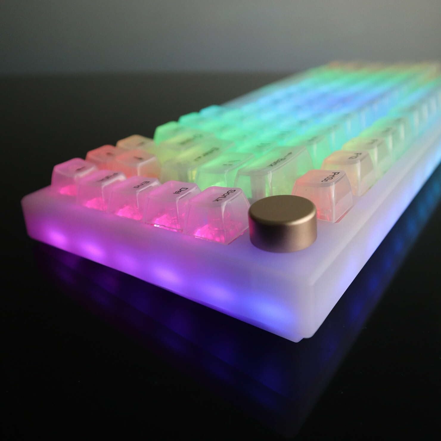Set 132 Keycaps transparenti tasti tastiera meccanica gaming LAYOUT ANSI ABS MDA