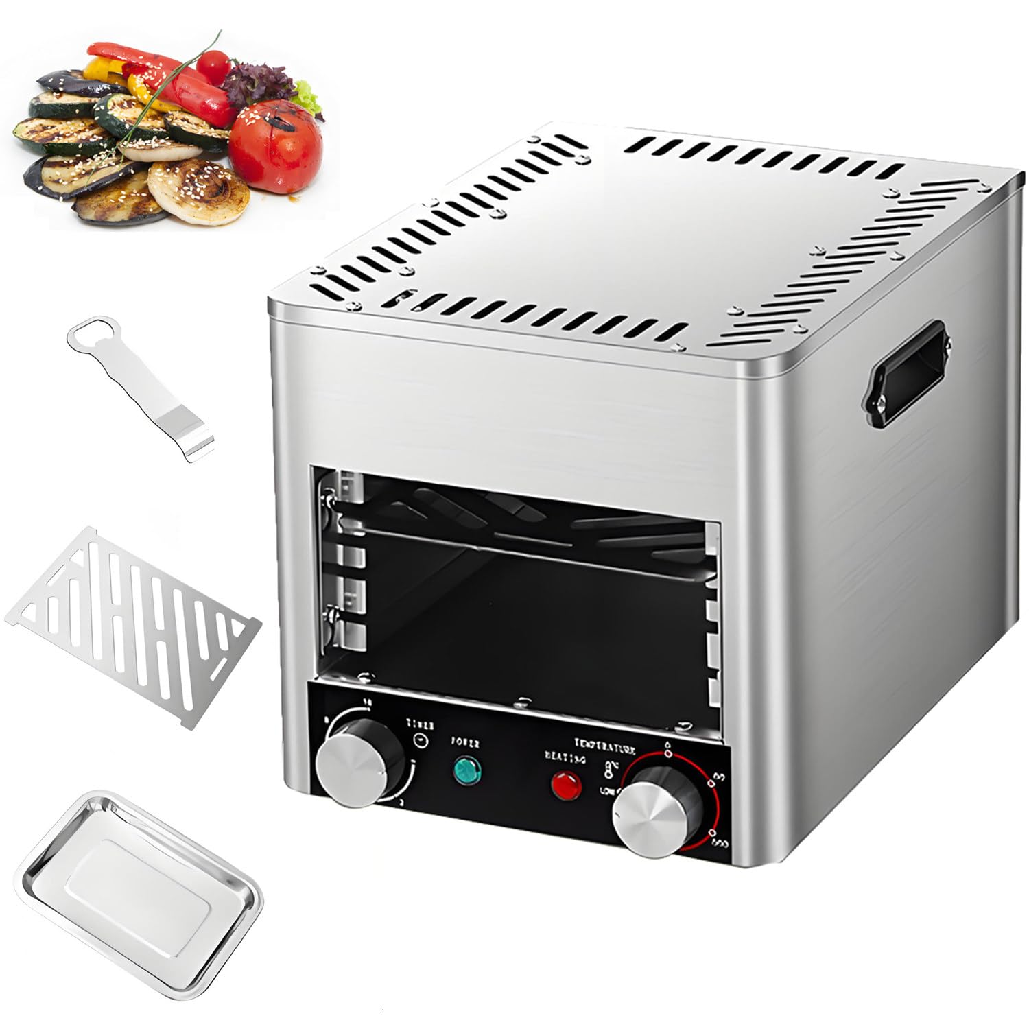 QuinteZhenTially 800℃ Commercial Cooktop Steak Stove,1700w / 3400w N001