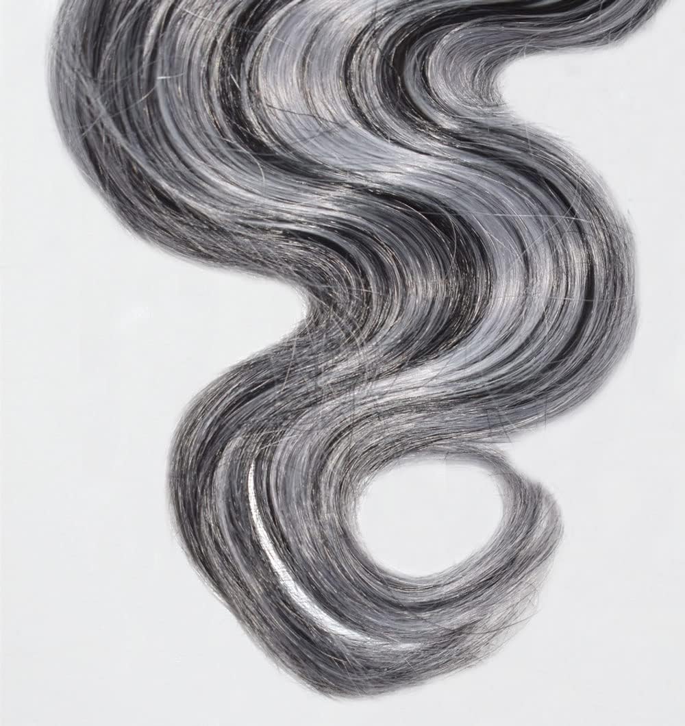 Human Hair Bundles P4/Grey Color Body Wave Bundles Unprocessed Brazilian Virgin Human Hair 24 26 28 Inch 3 Bundles Quick Weave Human Hair Extensions 300g (P4/GREY Body Wave, 24 26 28)