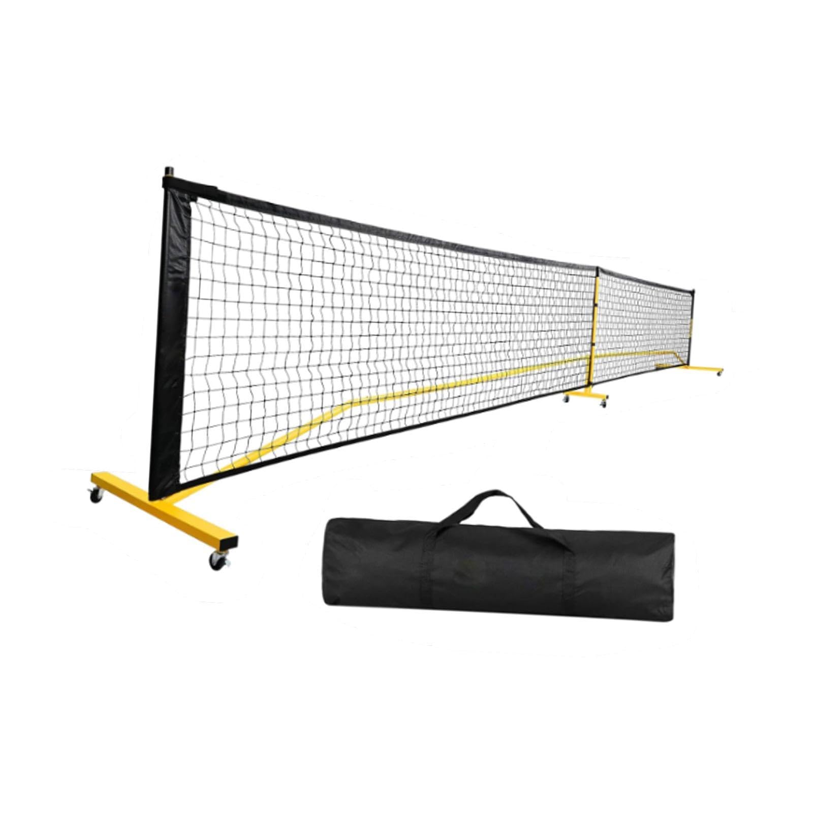 PATIKIL Pickleball Rete Set 22FT Regolamento Dimensioni Portatile Rete Sistemi Con 4 Pickleball 4 Pagaie Borsa Trasporto Per Vialetto Cortile Interno Esterno Nero - Foto 8