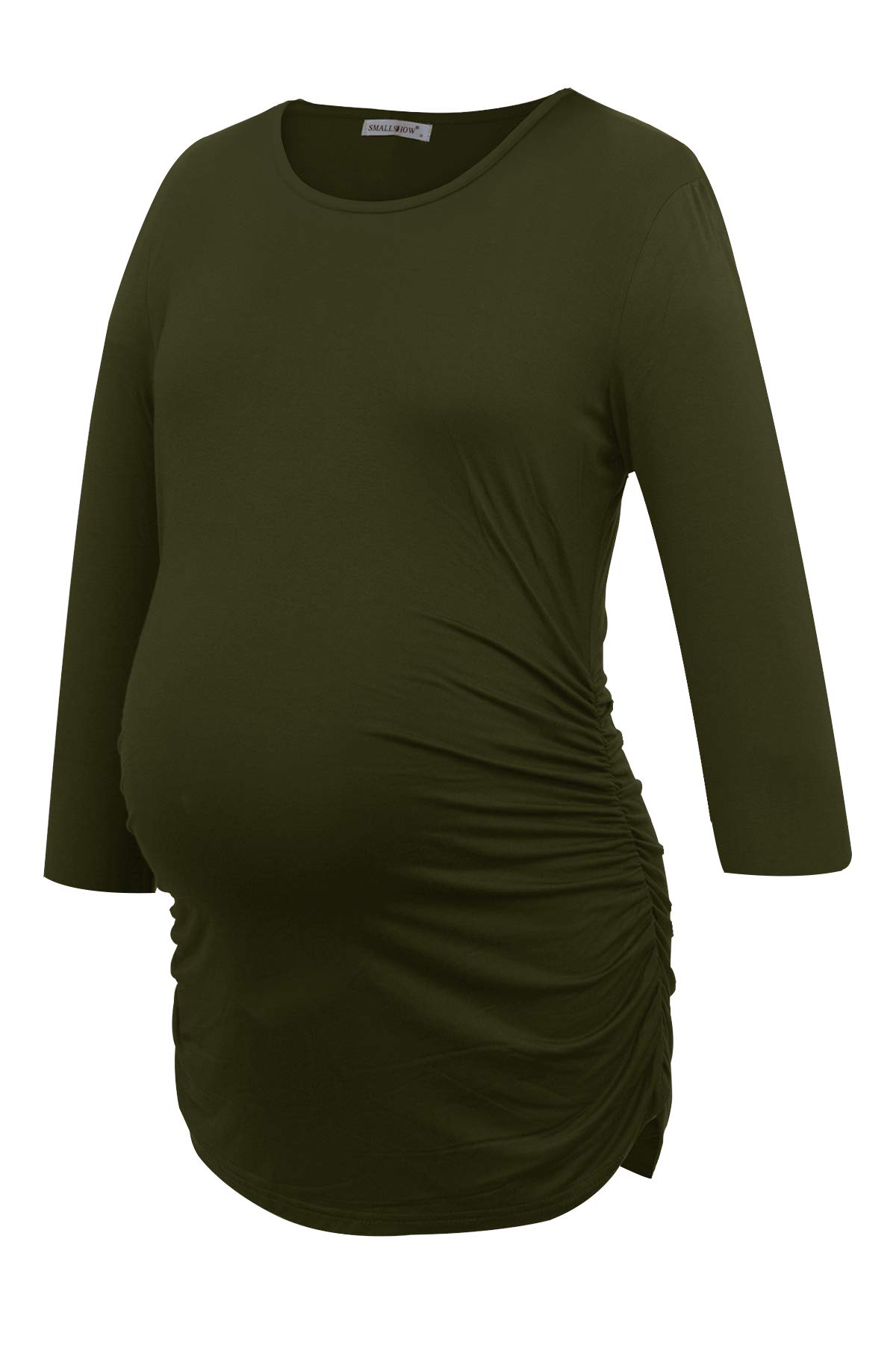 Smallshow blusa de maternidad para mujer, manga 3/4, túnica para embarazo, 3 unidades - - Medium