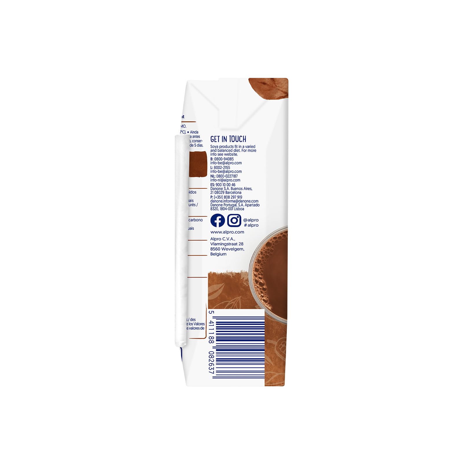 Alpro Set de 3 Boissons Soja Chocolat 250 ml - Pack de 8