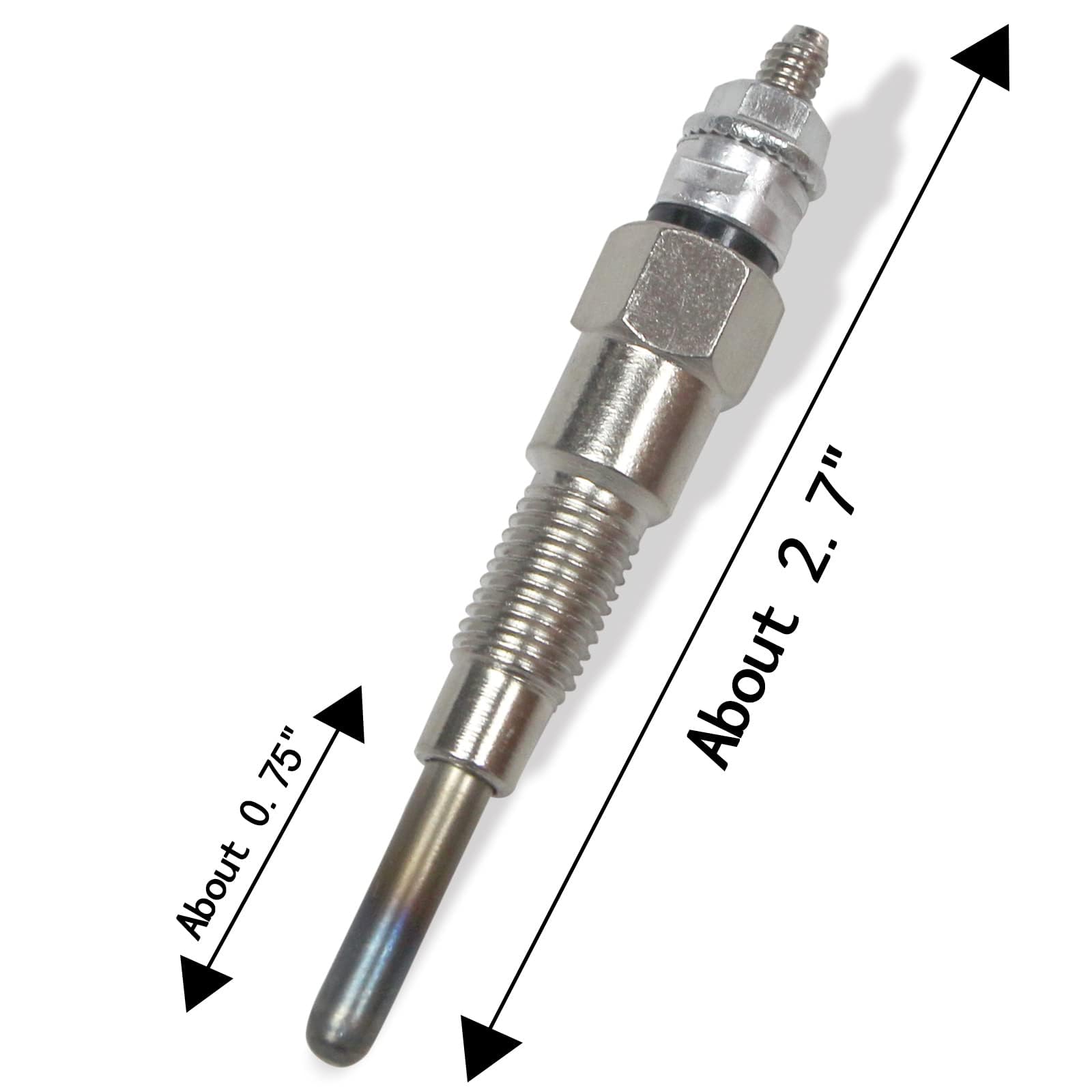 3 candele di accensione per riscaldatore diesel adatte per Kubota D722 D902 D905 D1005 D1105 V1505 V1305, trattore B1700D B1700E ZD326 ZD331, tosaerba BX1800D BX1830D, 168511 6551