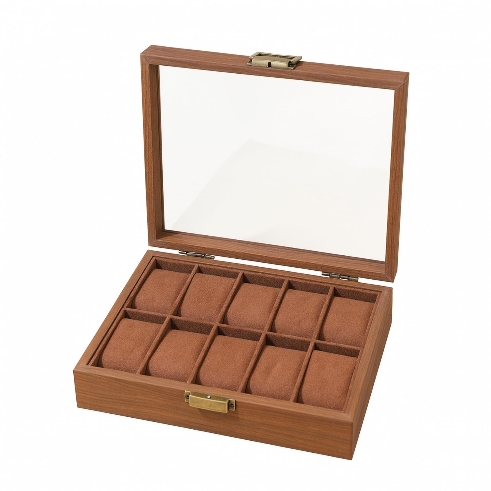 Organizer per Orologi Trasparente | Scatola Portaorologi con Finestra in, Robusto, Scatola Portaorologi con Cuscini Interni, per Armadio, 8 Slot