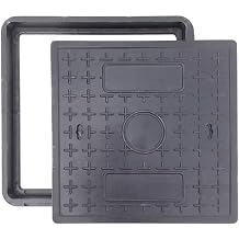 Re ine Kare Menhol Kapa  ve  er evesi, Bah e, Kald r m, Park i in Entegre  elik Takviyeli Kaymaz Septik Tank Kapa  30 x 30 x 3 cm / 12 x 12 x 1,2 in