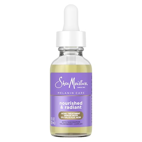 Unilever SheaMoisture Melanin Care Even Tone Serum Nourished & Radiant for Clearing & Smooth Complexion, with Triple-Action Even Tone +Elderberry Complex, 1 fl oz