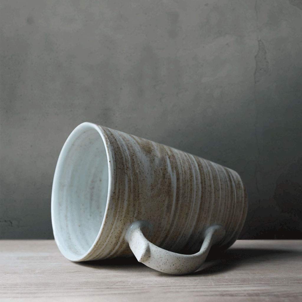 Kaffeetasse 10.8 oz Marmor Muster Keramik Tassen mit Holzdeckel und langer Griff Löffel Porzellan Kaffee Milch Tee Cups Büro Reise Cup for Frauen Liebhaber Freunde Geschenke Teetasse(With gift box)
