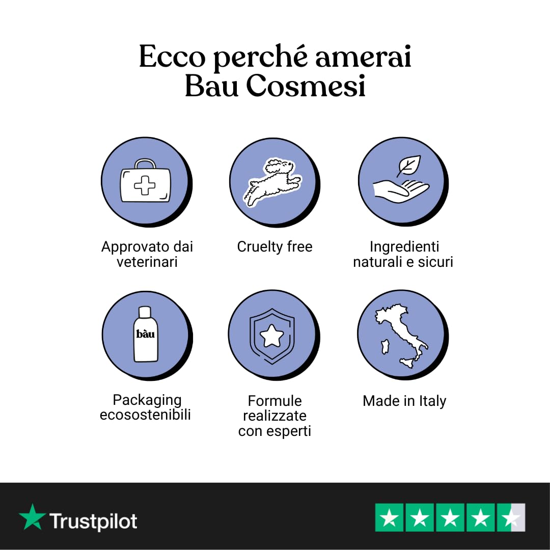 Bau Probiotici per Cani, Fermenti Lattici Cane, Supporto Gastrointestinale Cane, Probiotico Digestivo per Cani Prurito, Integratore Diarrea Cane con Ingredienti Naturali, Probiotico Cane -60cps