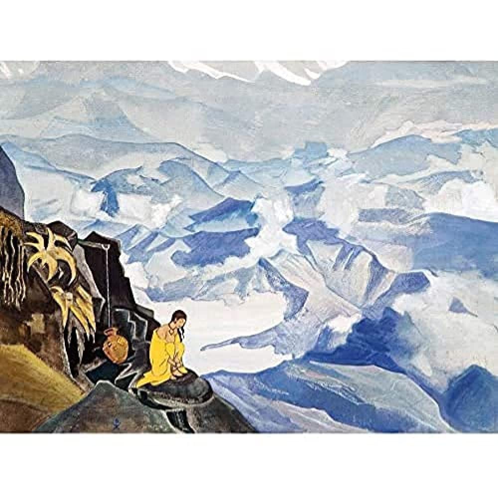 Roerich Drops Of Life Mountain Landscape Painting Art Print Canvas Premium Wall Decor Poster Mural