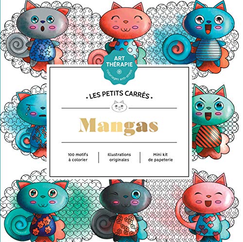 Télécharger Les Petits Carrés d'Art-thérapie Mangas Livre eBook France