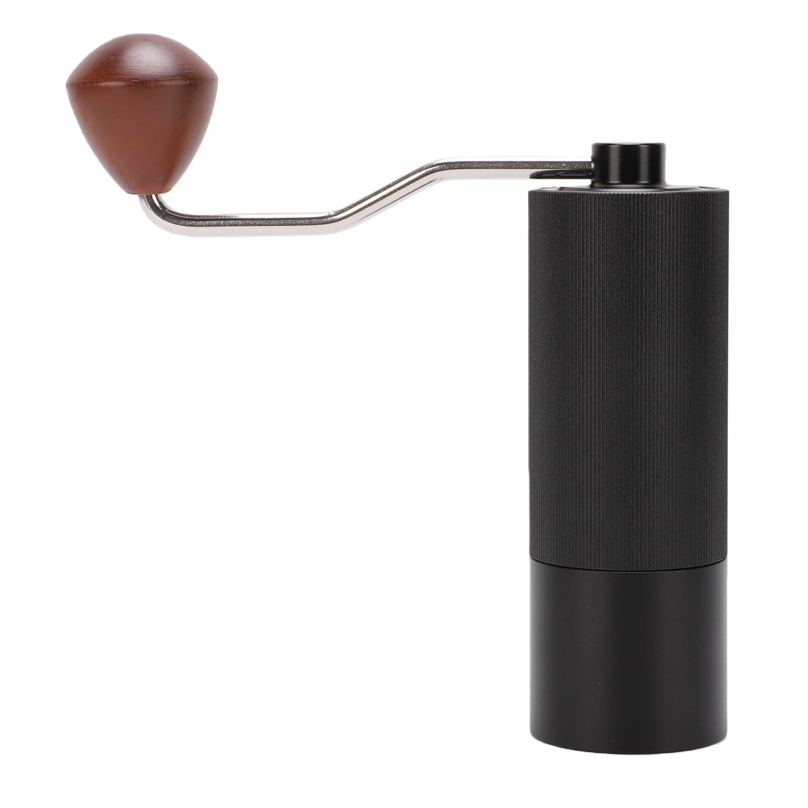 Macinacaffè Manuale con capacità di 25 G, macinacaffè Manuale Portatile con Funzionamento Silenzioso con 55 Impostazioni Regolabili e Manovella in Legno per Viaggi All'aperto in