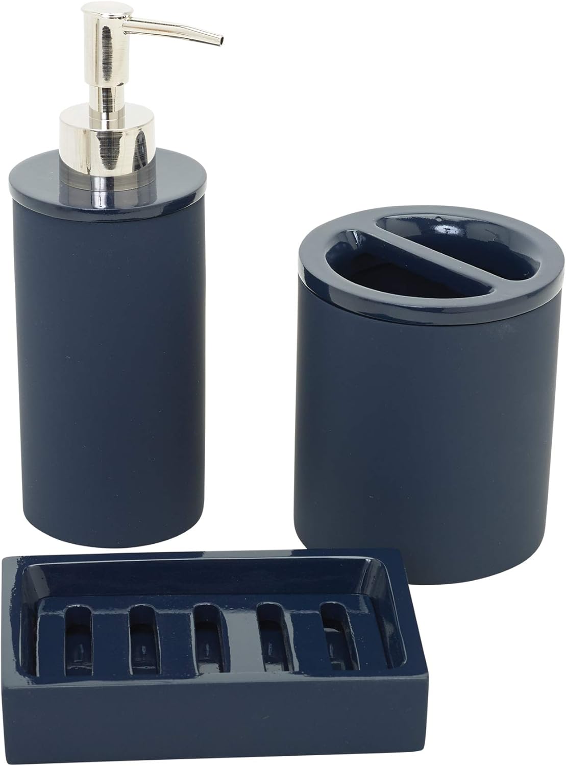 Zenna Home Smart 3Piece Bathroom Accessory Set Dispenser for Hand