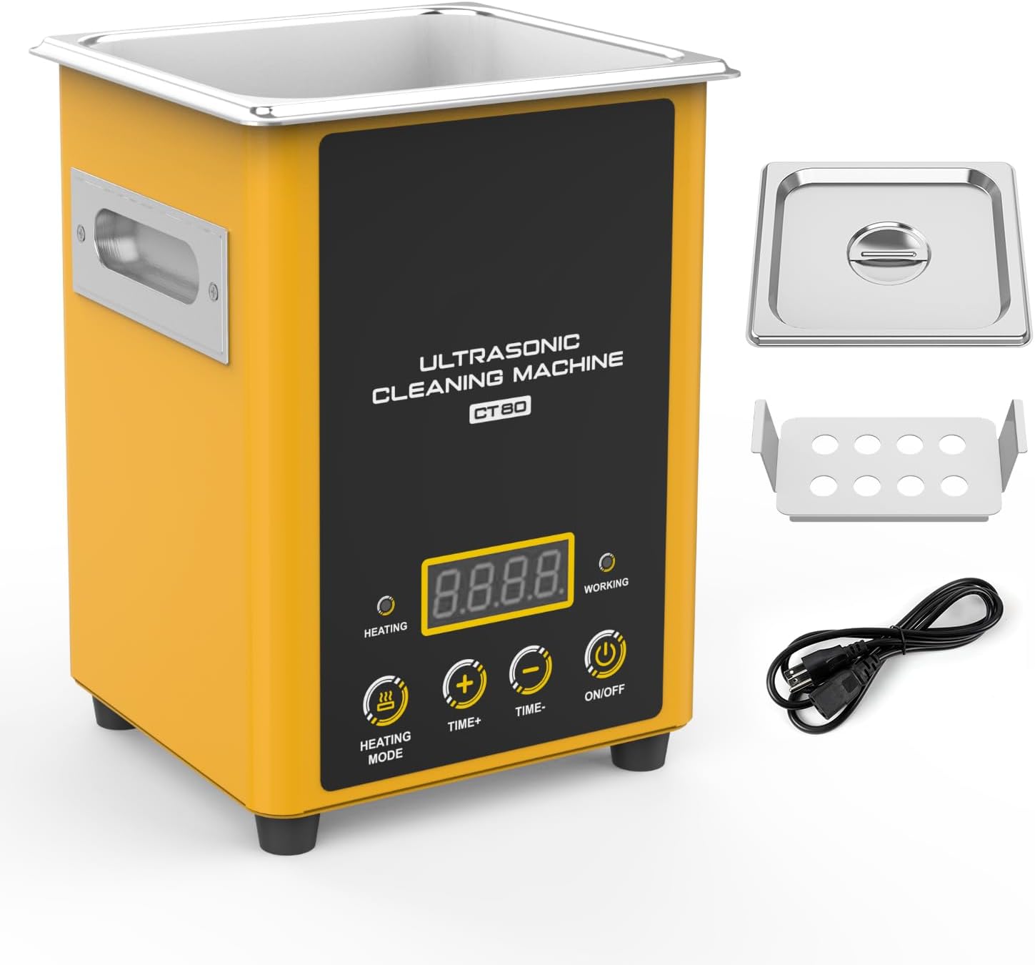 2L Digital Ultrasonic Cleaning Machine, with Heating Mode, Adjustable Time, Digital Display, Widely Used for Automotive Parts, Ardware Components & Industrial Fields, Diesel Fuel Injector Cleaning