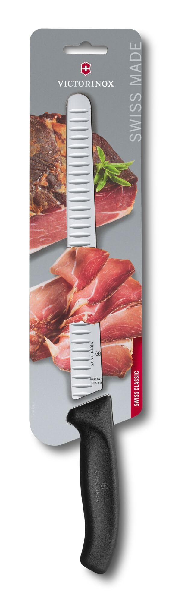 Victorinox Swiss Classic Couteau à jambon professionnel 25 cm Acier inoxydable noir