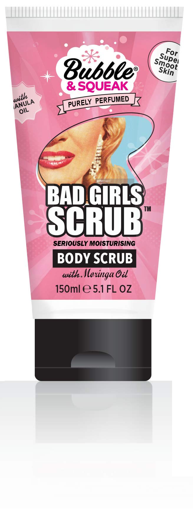 Bubble & Squeak Face & Body Scrub, Bad Girls Scrub Seriously Moisturising, Vegan Friendly & Creulty Free - Moringa Oil 1 x 150ml