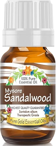 Miniatura 30 de Pure Gold Essential Oils - Aceite esencial de sándalo - 0.33 onzas líquidas -Aceite de sándalo