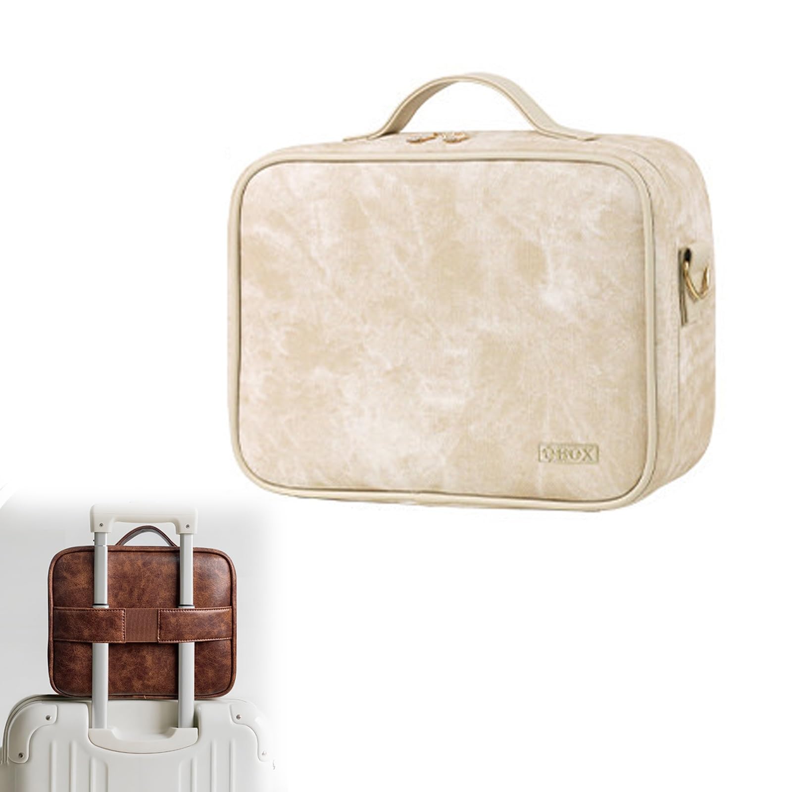 Vanity valise maquillage compartiment miroir LED antichoc