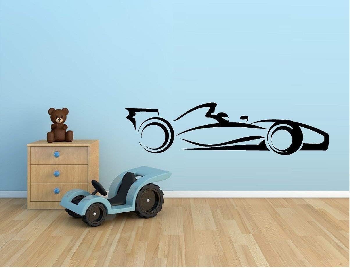 Amazon Made by G&B Vinyl Decals レースカーがデザインされたビニール製ウォールデカールステッカー インディー