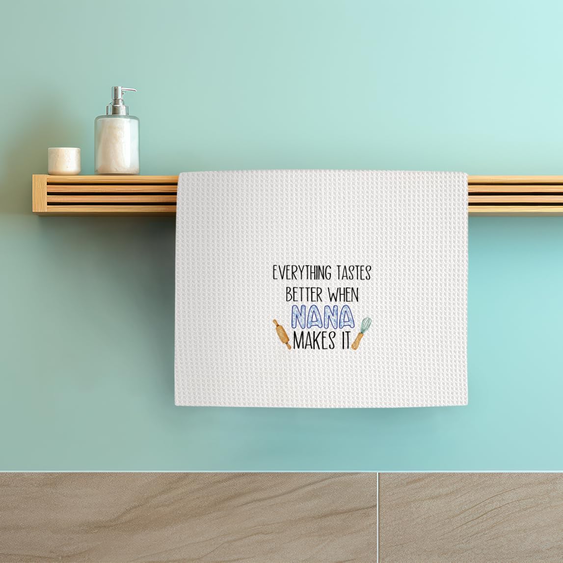 Nana Gifts Kitchen Towels, Best Nana Grandma Gifts, Gifts for Nana Grandma Dish Towels Tea Towels for Kitchen, Grandma Gifts for Christmas Birthday Hand Towels for Bathroom, 16x24 Inches