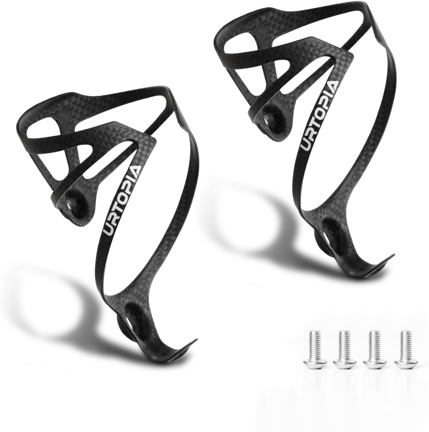 Full Carbon Fiber Bike Water Bottle Holder, Ultra-Light Water Bottle Cage for Bike, High Strength Durable Carbon Cup Holder for Bike, Road Bike, Mountain Bike, Electric Bike (2pack)