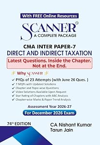 Scanner CMA Inter Paper 7 – Direct & Indirect Taxation Solved Papers