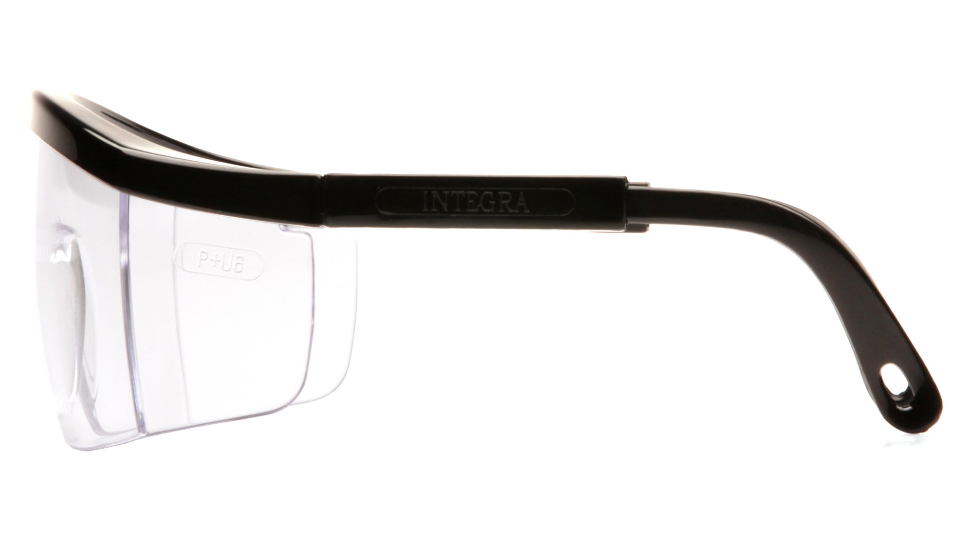 Pyramex SB410S Integra - Gafas de seguridad (12 pares, montura negra con lente transparente)