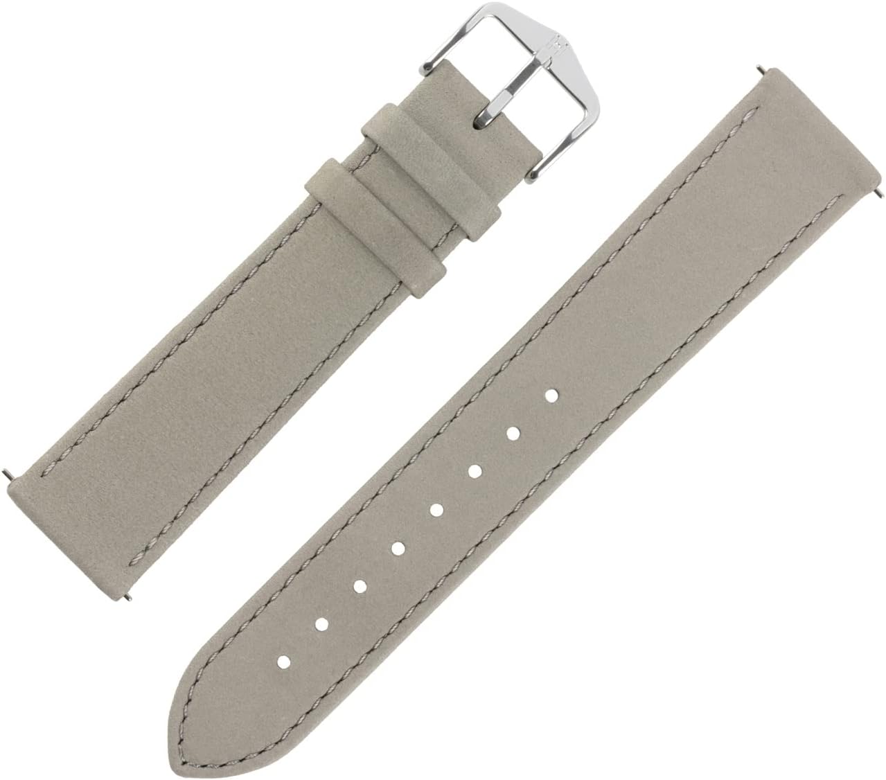 Osiris 20mm Long Grey Leather Watch Strap 03433030-2-20