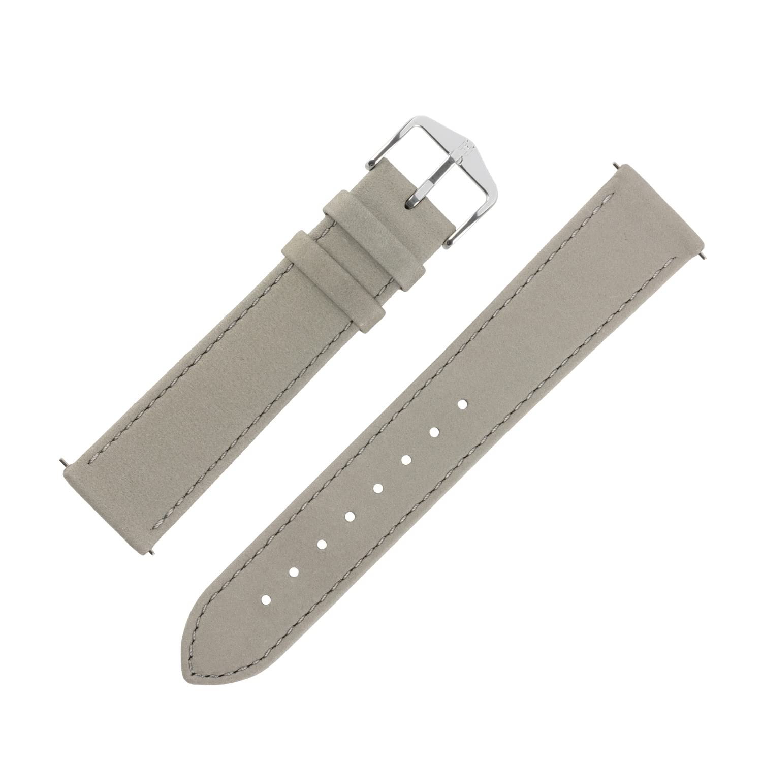 Osiris 20mm Long Grey Leather Watch Strap 03433030-2-20