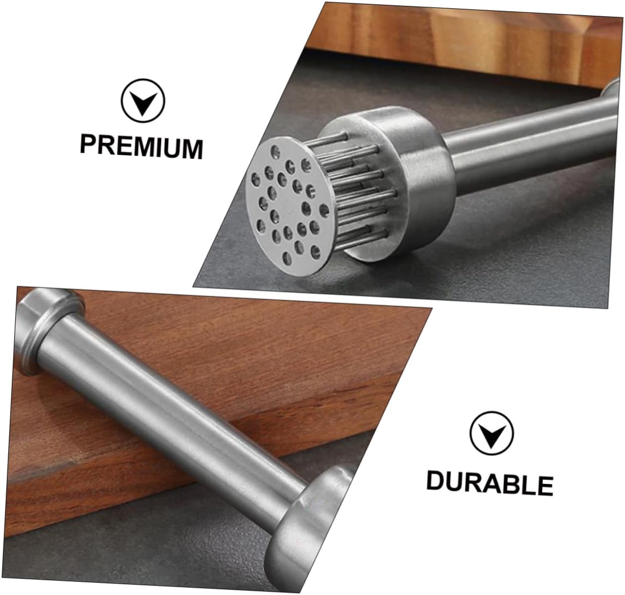 Garneck Stainless Steel Meat Loosening Hammer Tenderizer for Beef Chicken Poultry