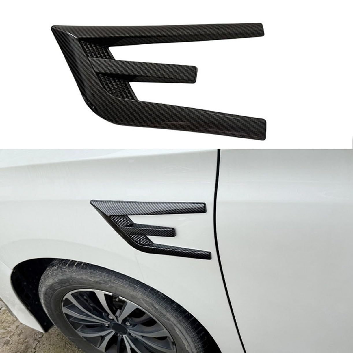 Grille d'aération latérale décorative Audi A4 Avant B8 protection carbone durable