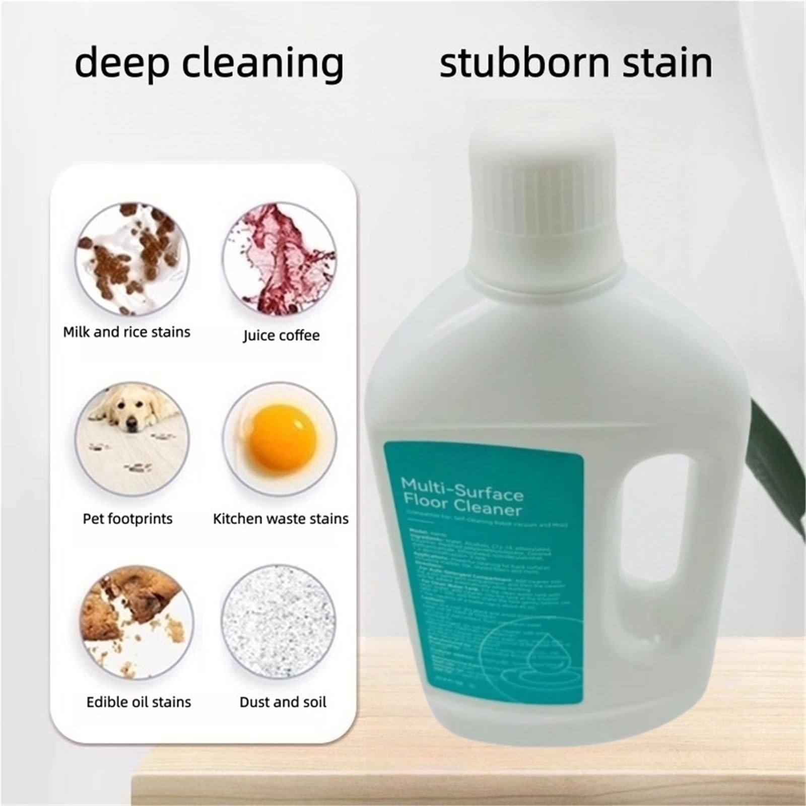 Solución de limpieza for suelos, compatible con MOVA Z50 Ultra/ Z60 Ultra/ V50 Ultra/ P50 Pro Ultra/ P10 Pro Ultra, detergente for suelos(3 bottles)