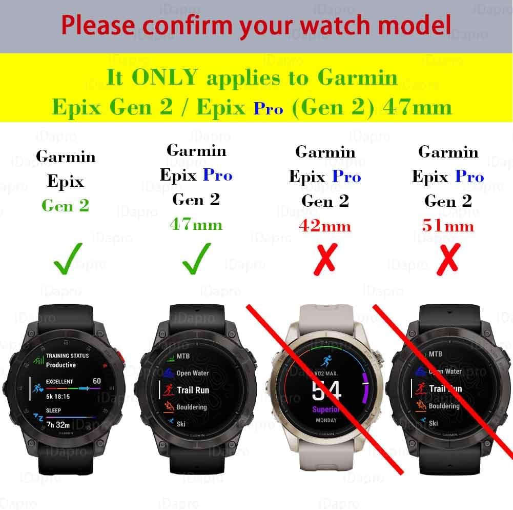 [4+4 Pack] Screen Protector for Garmin Epix Gen 2/Epix Pro Gen2(47mm) smartwatch with Silicone Anti-dust Plugs, 9H Tempered Glass Protection Kit in Reusable Storage Case, Anti-Scratch,Bubble-Free