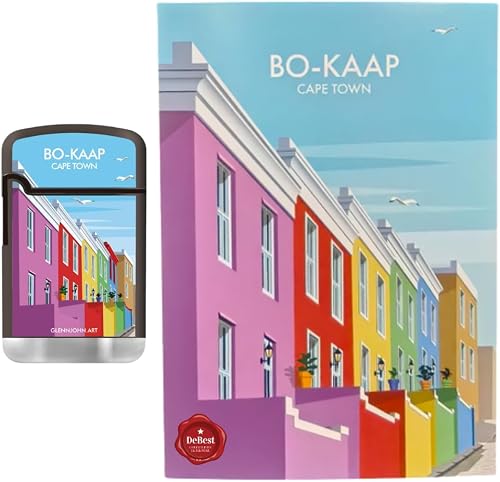 Debest Cape Town Travel Art Card A5 - Bo-Kaap and ZL3 Torch Jet Lighter