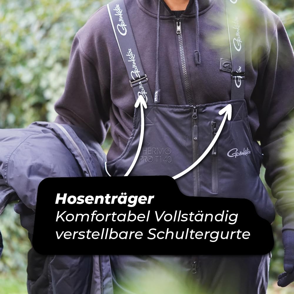 Gamakatsu G-Thermo Pro T140 Thermoanzug - Wasserdichter Winteranzug mit 3M Thinsulate Isolierung und Fleecefutter - Ideal für Winter Outdoor-Aktivitäten, Angeln und Camping