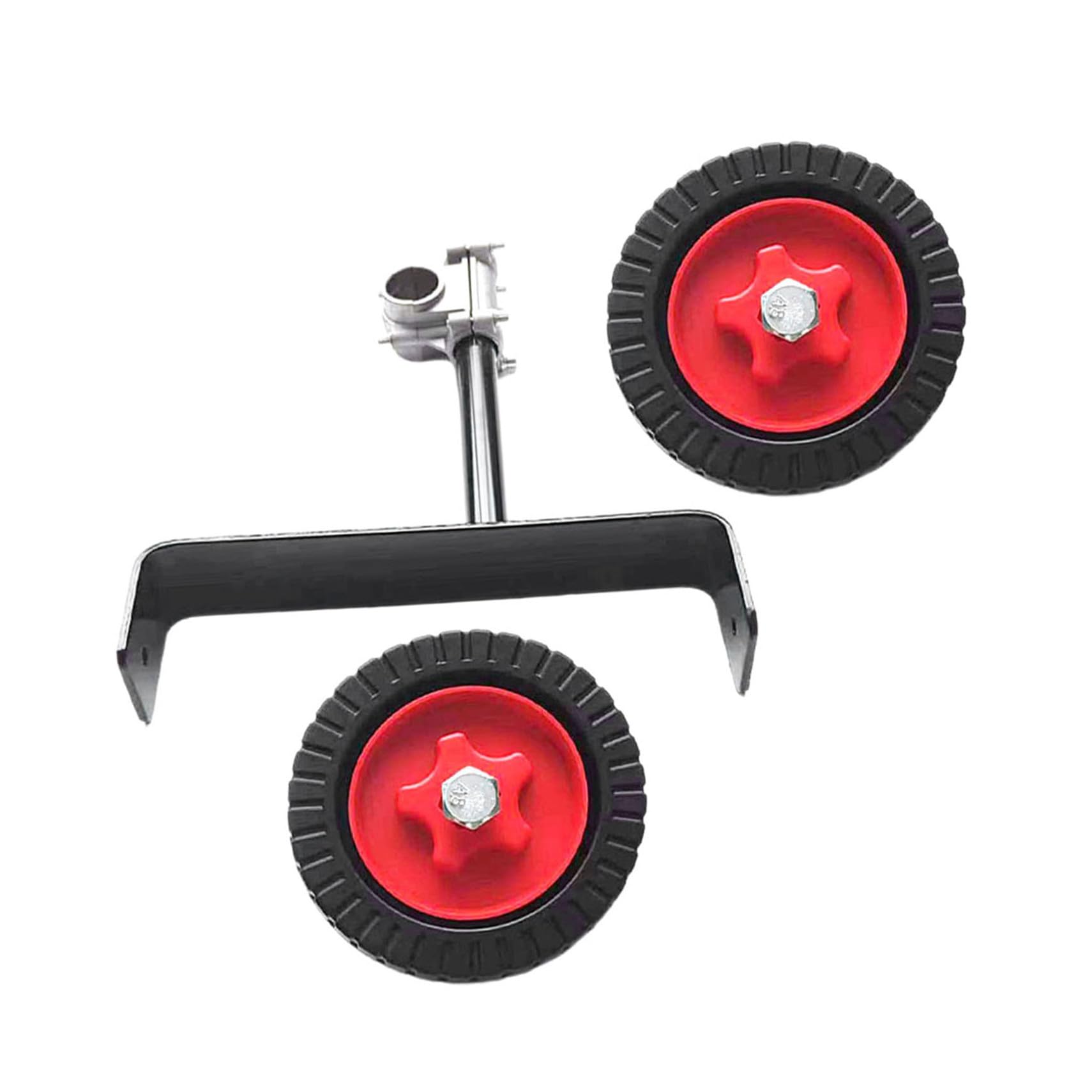 MAGICLULU Ruedas de Repuesto para Cortacésped de 28 Mm, Ajustables en Altura y Ligeras, Fabricadas en Goma y Acero Inoxidable, Accesorio para Jardín y Carrito