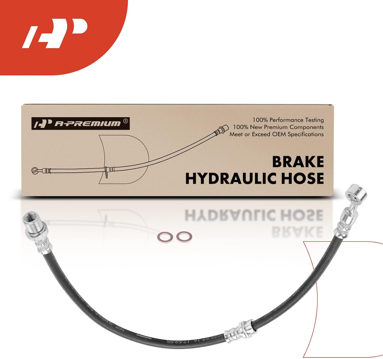 A-Premium Rear Passenger Brake Hydraulic Hose Compatible with Select Subaru Models - Impreza 2004 2005 2006 2007