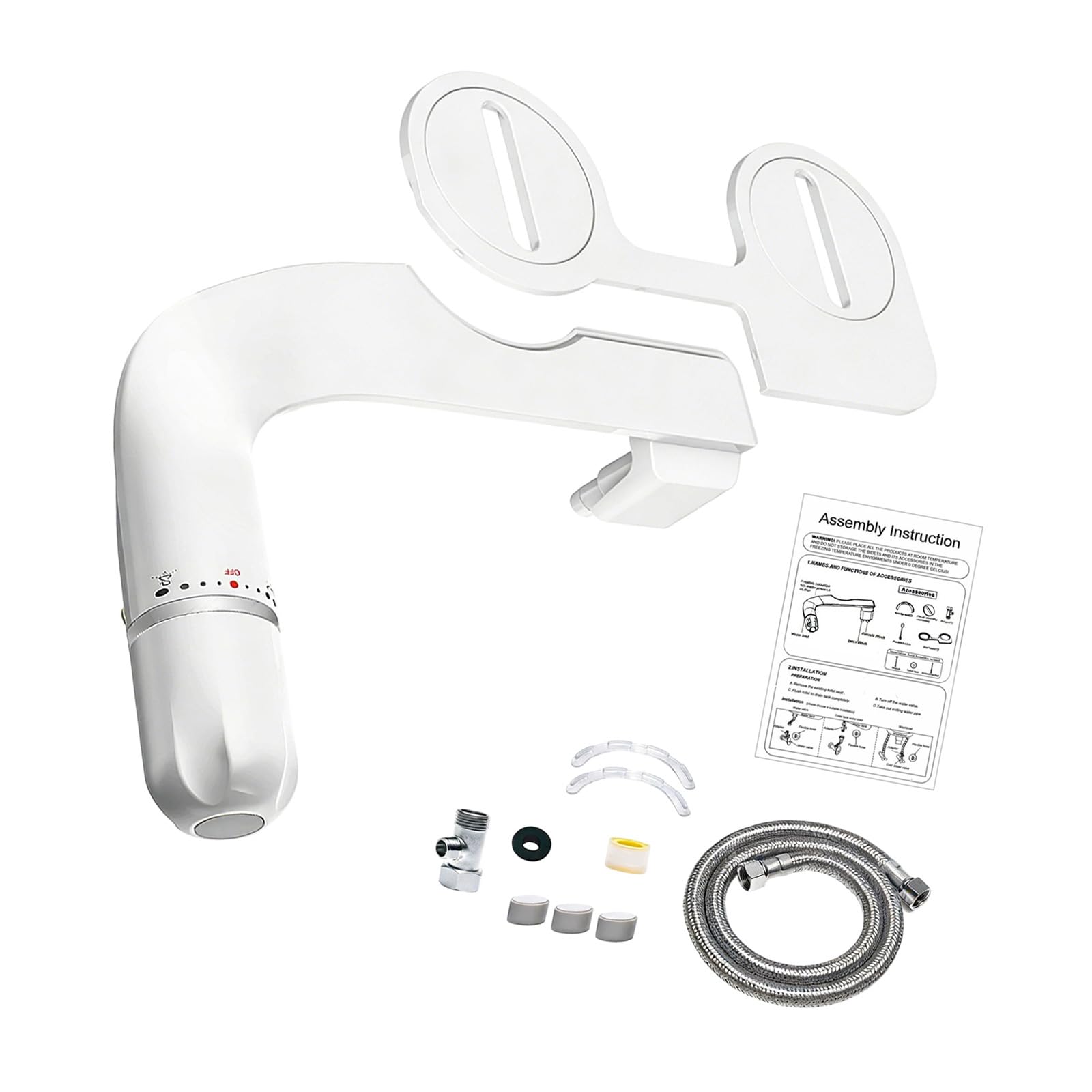 None Electric Bidet Toilet Attachment with Auto Cleaning Double Nozzles Cold Water Sprayer Bidets for Toilets Accessories Toilet Seat Attachment Double Nozzle Bidet