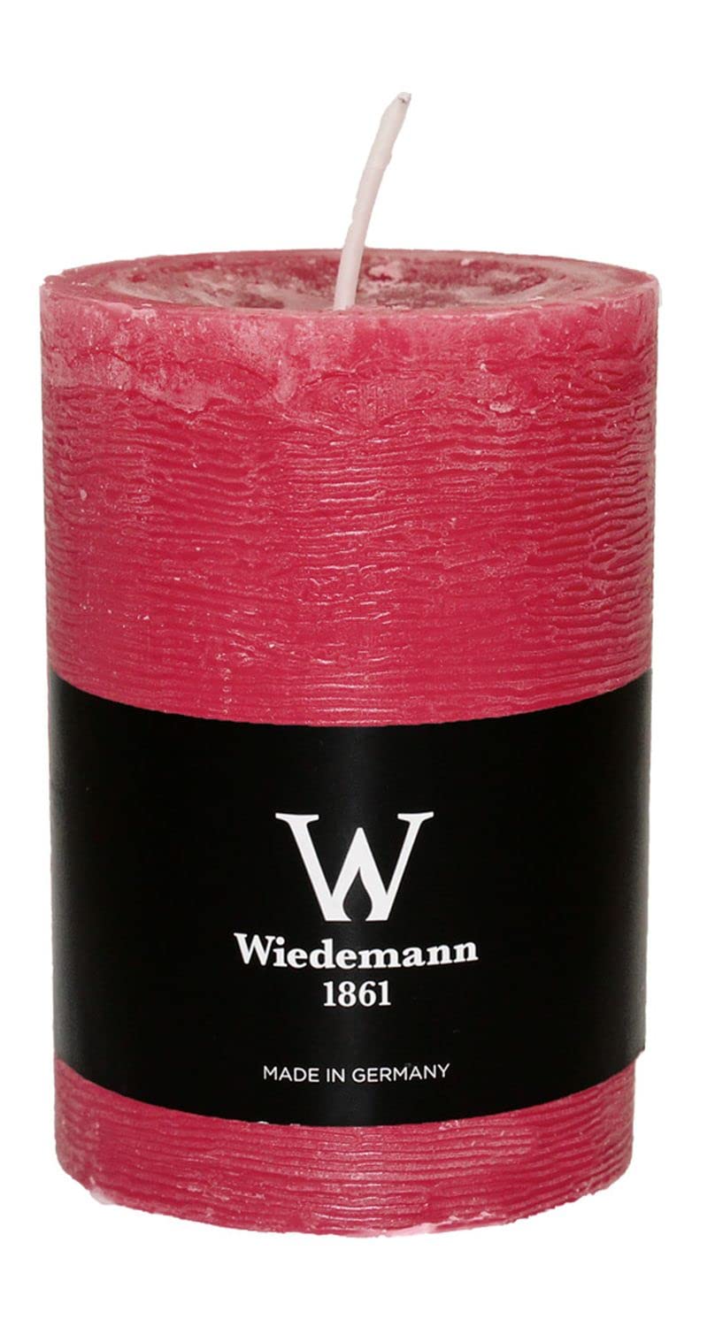 INNA-Glas Pillar Candle Aurora, Raspberry, 4"/10 cm, Ø2.7/6,8 cm, 42h