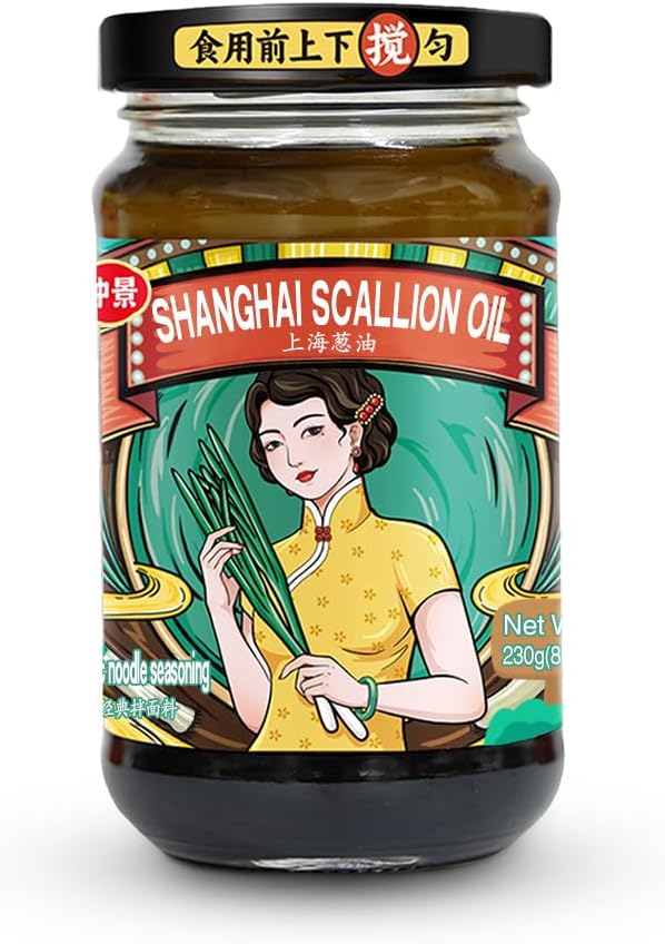 - Shanghai Scallion Sauce - 8.1oz Scallion Oil with Spring Onion for Noodles, Rice, Soup, Spring Onion in Oil, Ready to Eat and Use as Dipping and Drizzling Sauce, Condiment, 230g(Pack of 1)