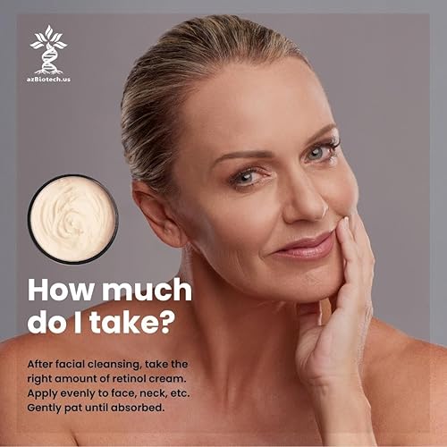 Miniatura 4 de Crema de retinol para rostro y cuello, cuello y cuello, líneas finas y arrugas con colágeno y ácido hialurónico y vitamina C, hidratante facial para