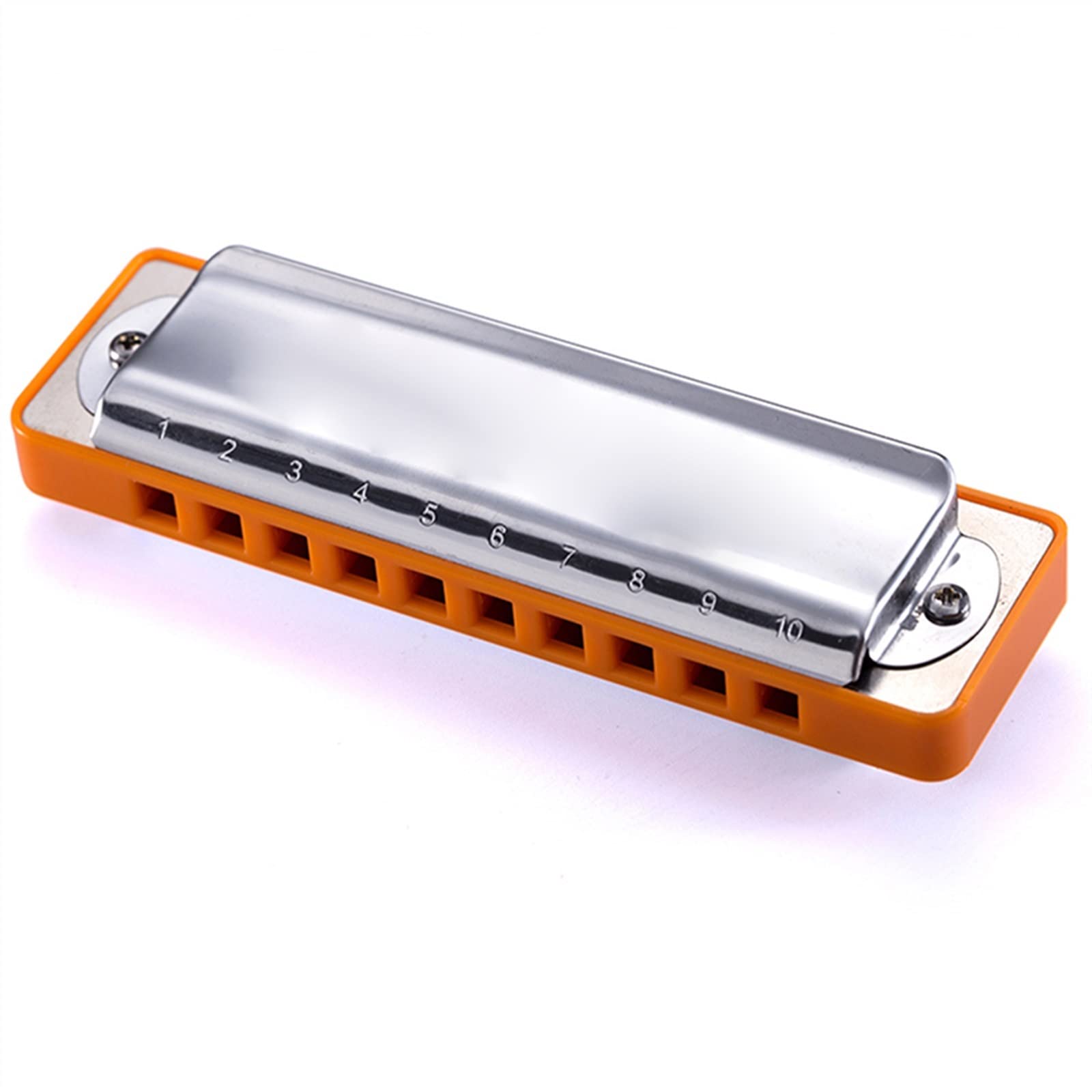 Diatoniczna Profesjonalna Harmonijka Ustna 10 Otworów Narządy Ustne ABS Grzebień Instrument Muzyczny Harmonijka Dla Początkujących (Color : Key of A)