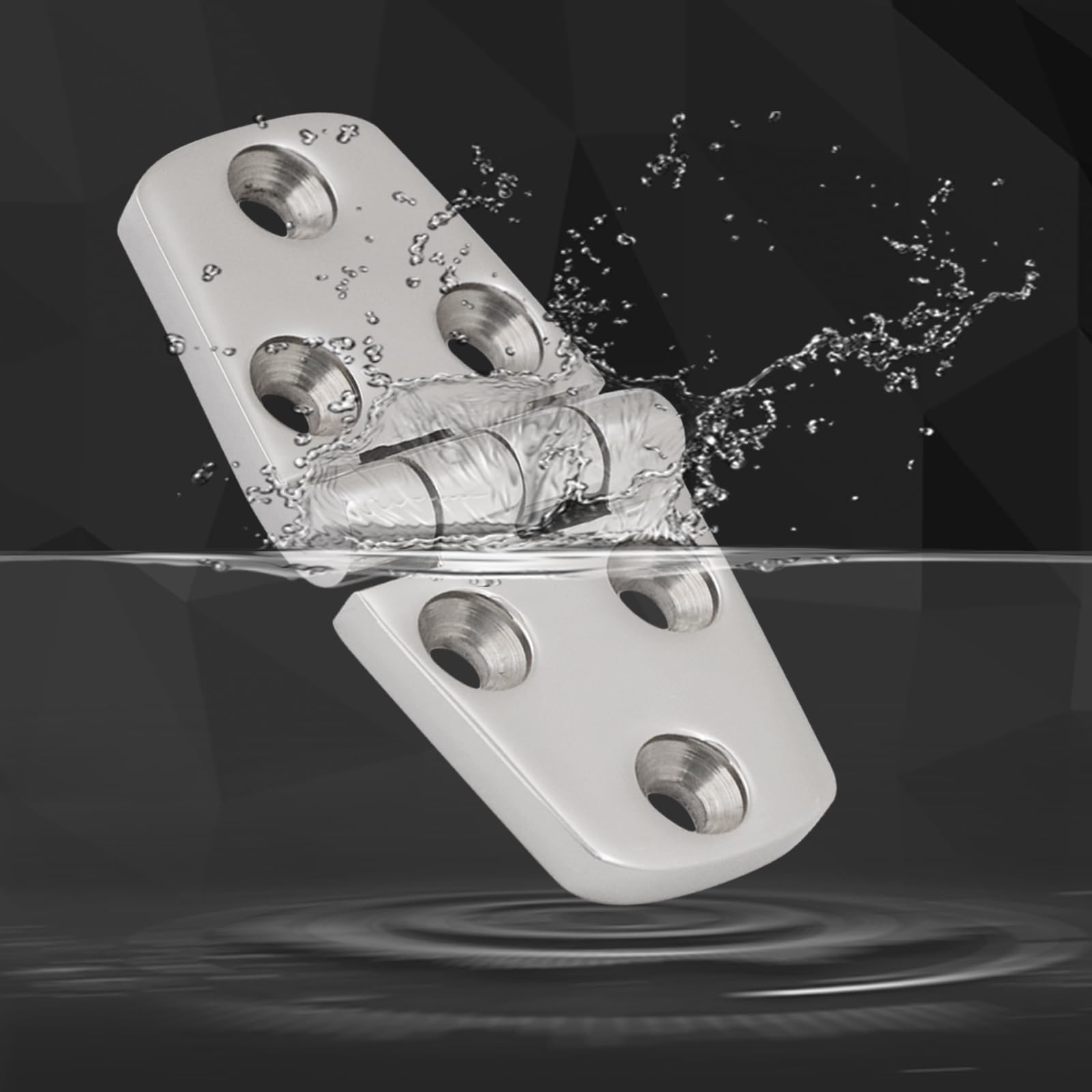 Zawiasy ze stali nierdzewnej 316, klasa morska, 7,6 cm x 3,8 cm, wytrzymały zawias do łodzi (76 mm x 38 mm), zawias do drzwi szafki ze śrubami (6 sztuk)