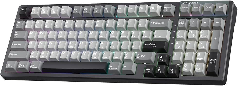 KEMOVE K98E Mechanical Gaming Keyboard | Gasket Mount, QMK/VIA, Gray