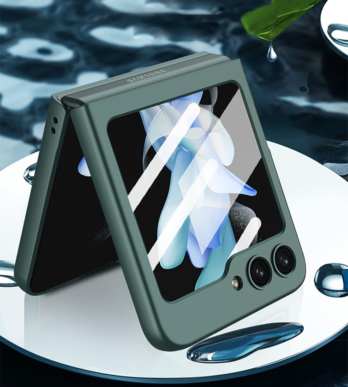 COQUE Custodia Galaxy Z Flip 6 5G Cover,custodia per cellulare ultra sottile e pellicola incorporata, cover per telefono pieghevole per Samsung Galaxy Z Flip 6 5G-Argento