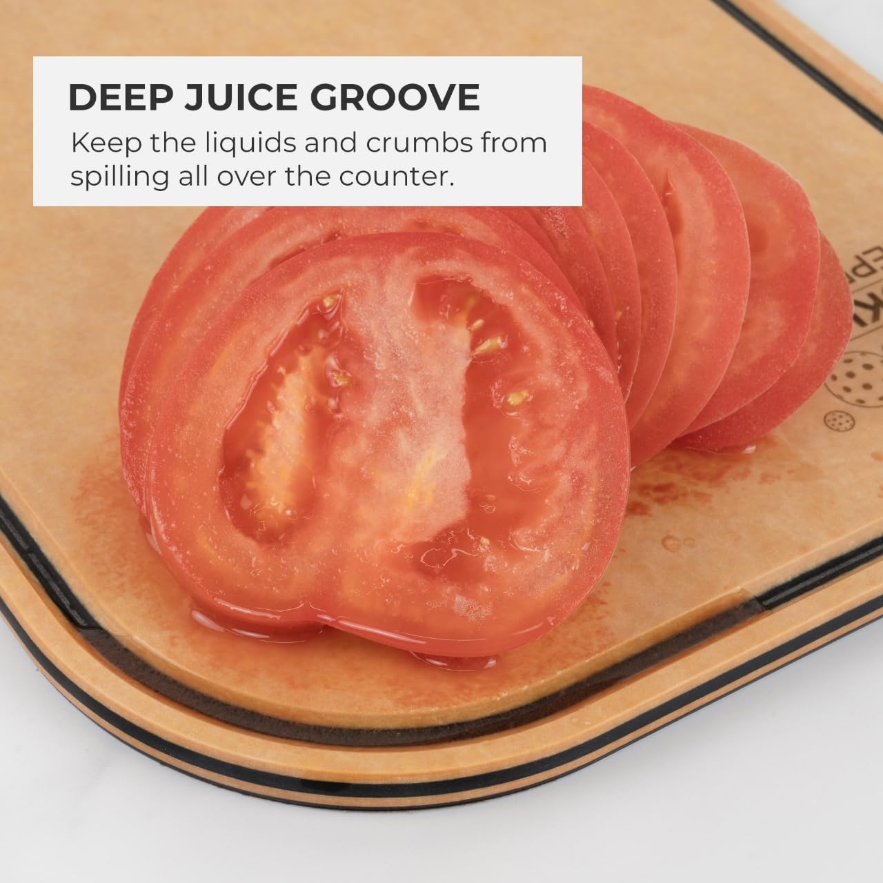 Elihome Pickleball Charcuterie & Cutting Board, Pickleball Gifts for Women Men, Wood Fiber, Paddle Shape with Handle, Dishwasher Safe, Reversible Design, Juice Groove, "Eat Sleep Pickleball Repeat"