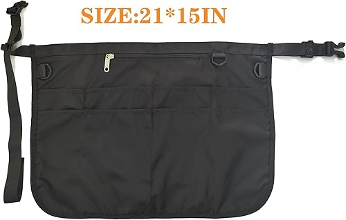 Miniatura 5 de Delantal de peluquero con 7 bolsillos, impermeable y a prueba de blanqueamiento para hombres y mujeres, delantal de peluquería para cosmetología