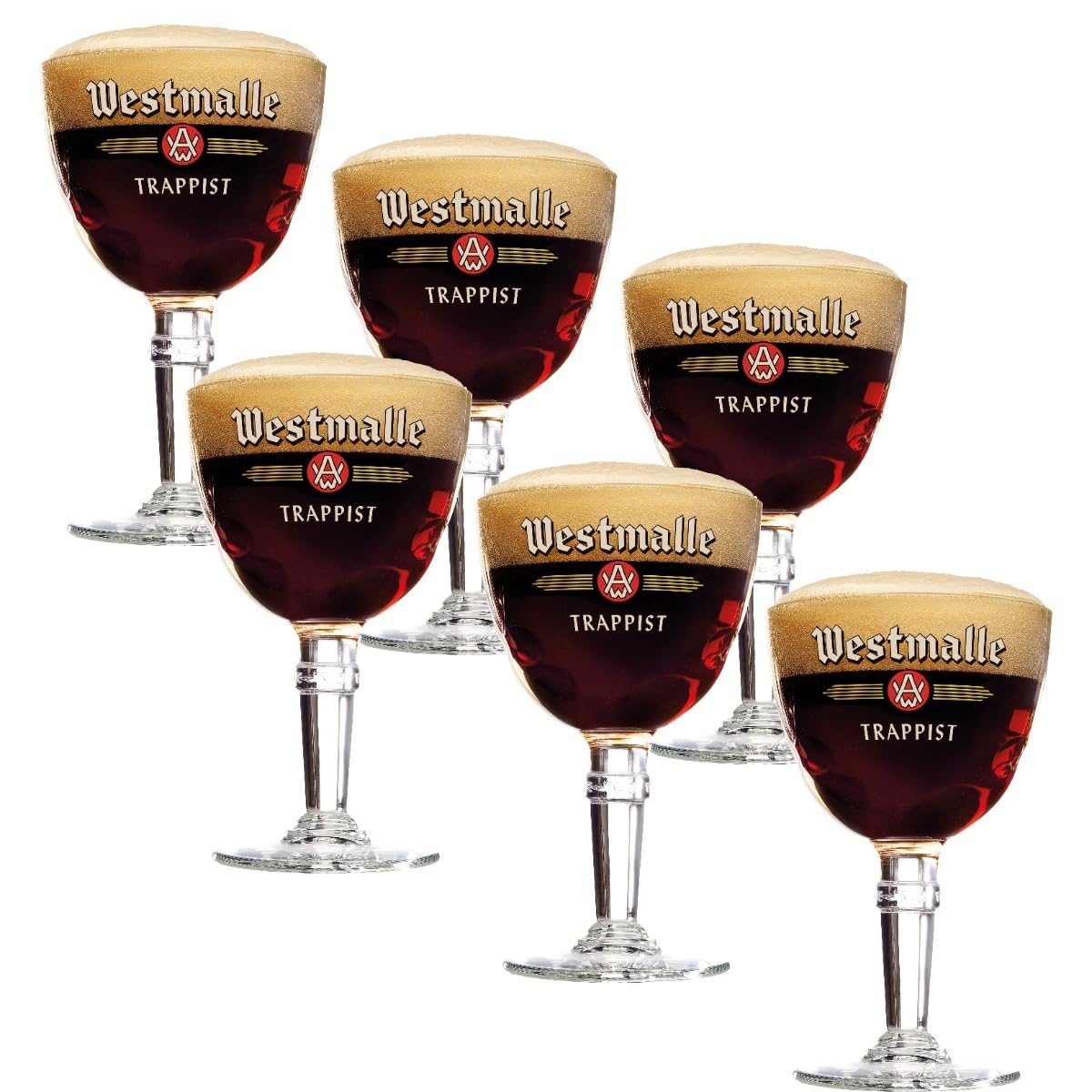 Verres à bière Westmalle Trappist 330 ml - 6 pièces