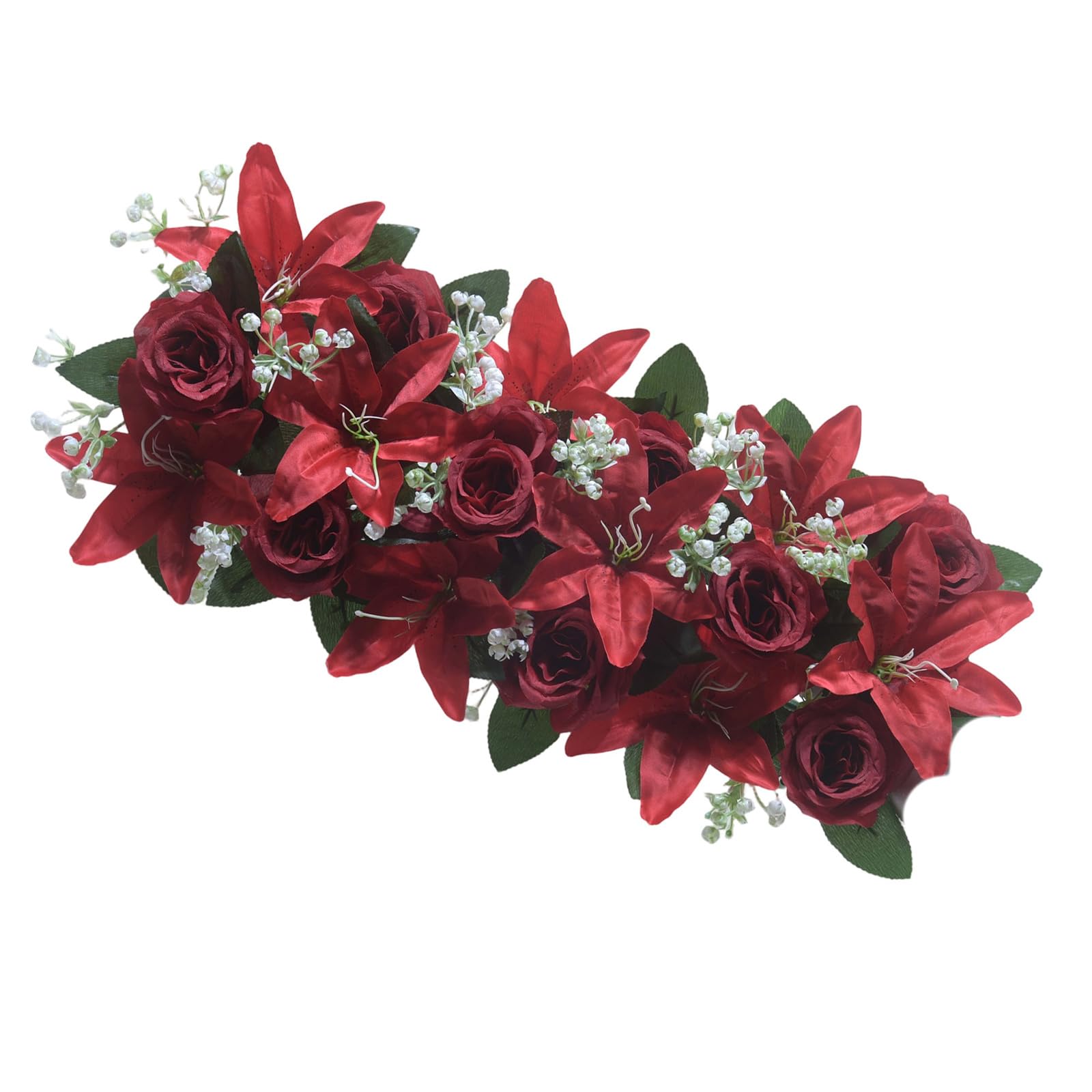 OSNIYAW Realistic Wedding Table Flower Arrangement Artificial Fabric Rose Flower Decoration for Anniversaries Dining Table Artificial Arrangement