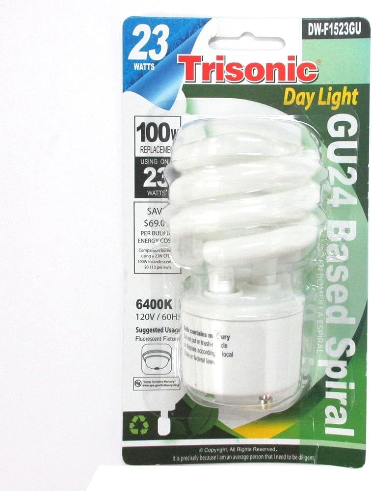 12 Pack 100 Watt Spiral Light Bulb 23 W White Energy Saving Fluorescent Daylight